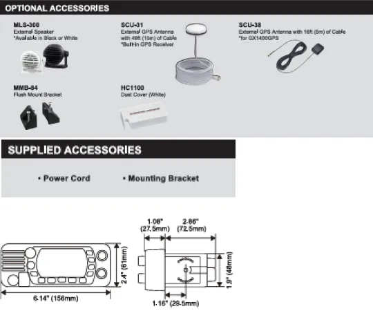 GX1400 accessories